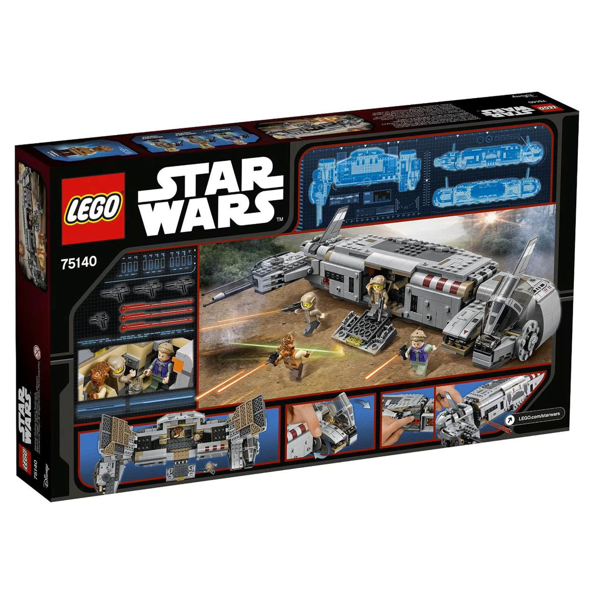 LEGO Star Wars Resistance Troop Transport (75140) — back of box