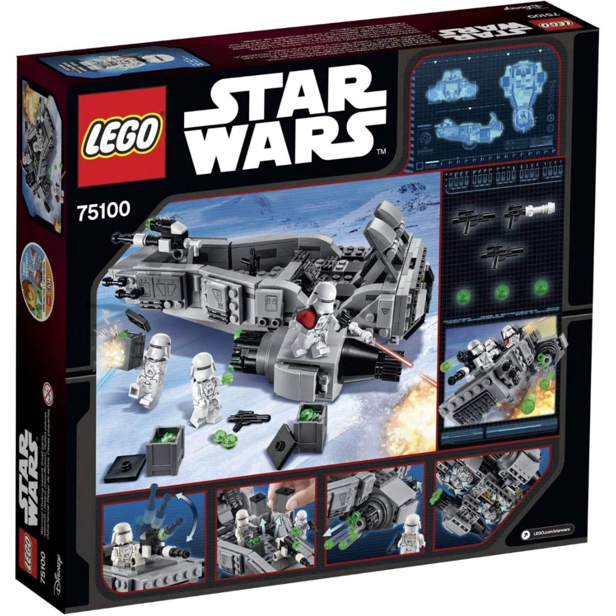 LEGO Star Wars First Order Snowspeeder (75100) — back of box