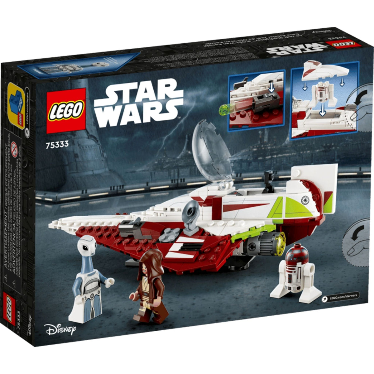LEGO Star Wars Obi-Wan Kenobi's Jedi Starfighter (75333) — back of box