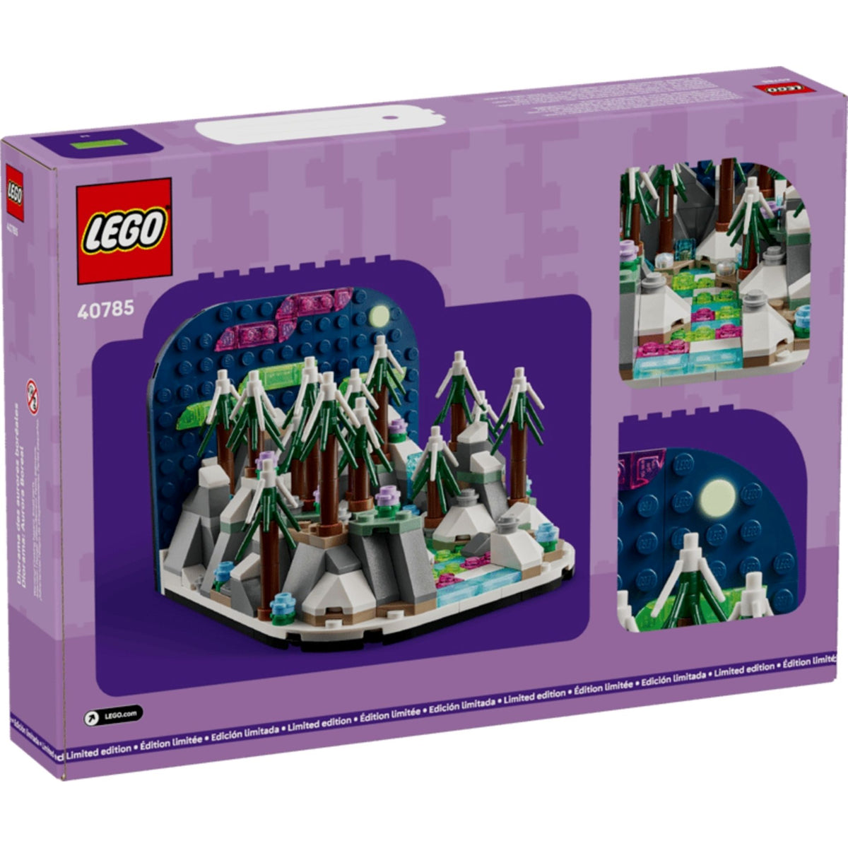 LEGO Northern Lights Diorama (40785) — back of box