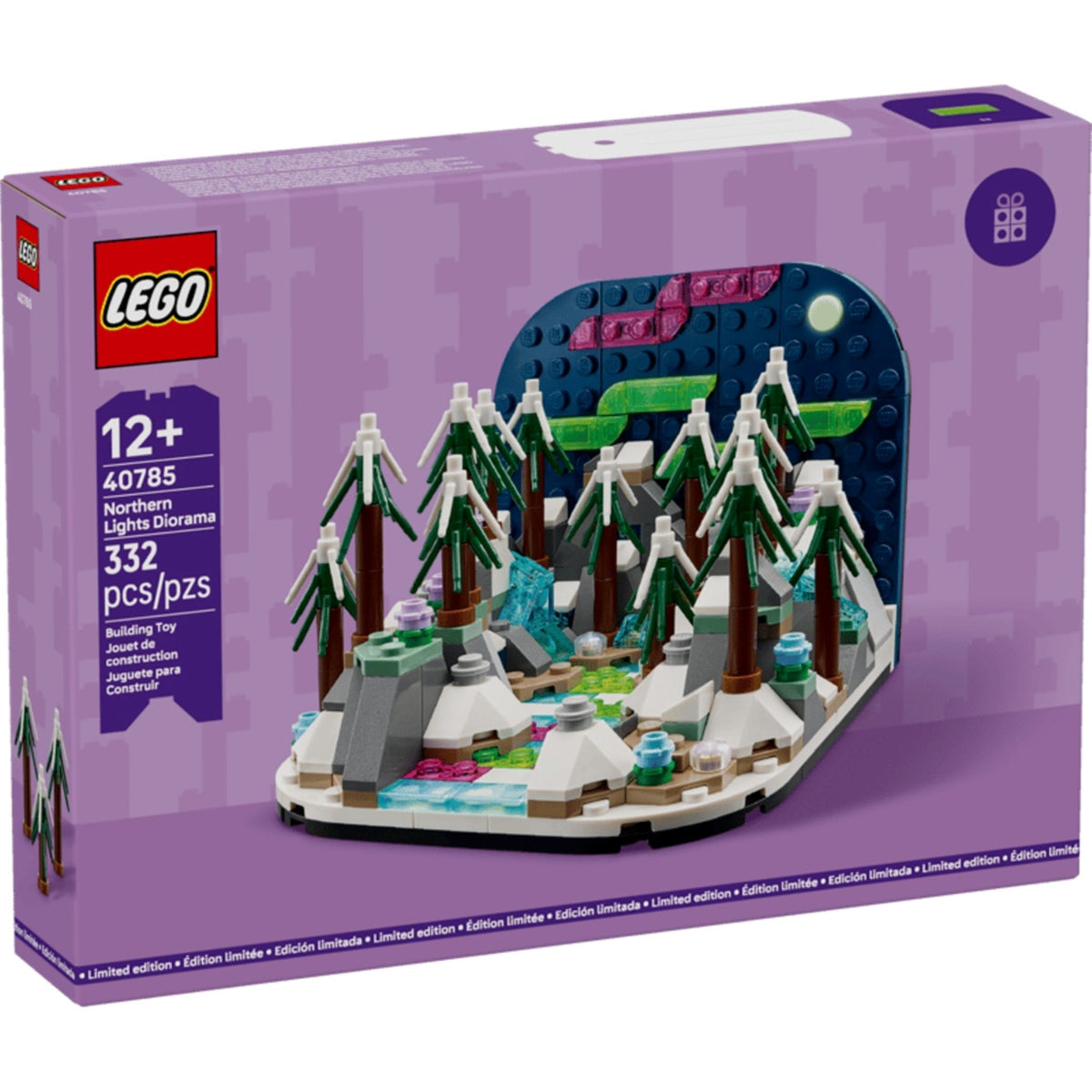 LEGO Northern Lights Diorama (40785) — front of box