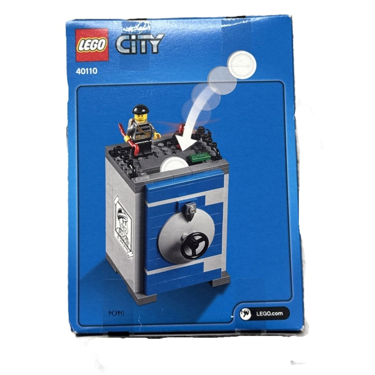 LEGO City Coin Bank (40110) — back of box