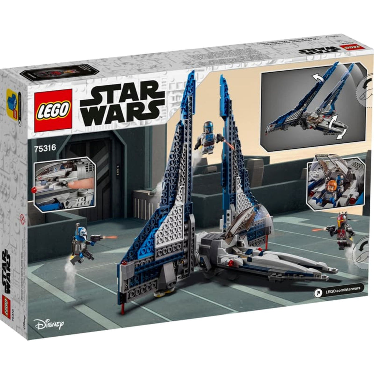 LEGO Star Wars Mandalorian Starfighter (75316) — back of box