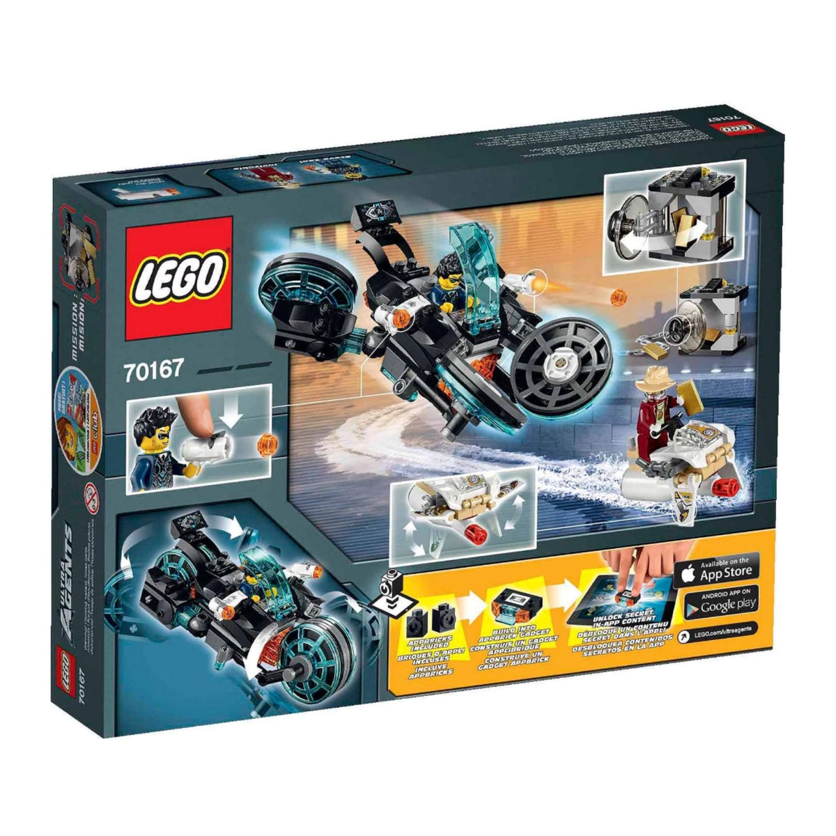 LEGO Ultra Agents Invizable Gold Getaway (70167) — back of box