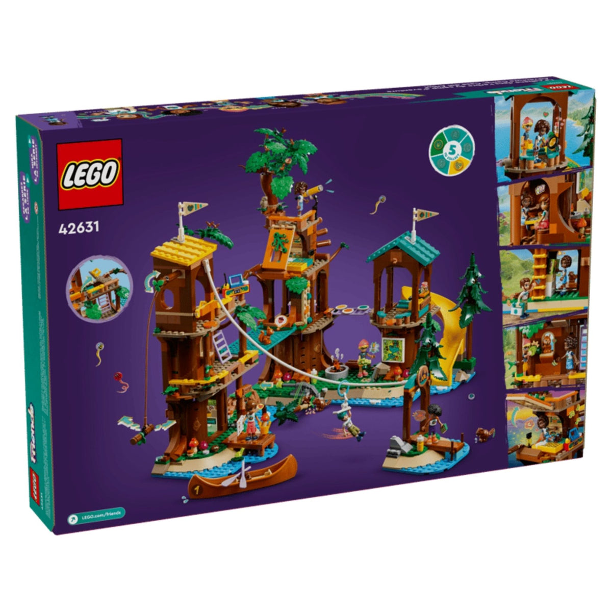LEGO Friends Adventure Camp Tree House (42631) — back of box