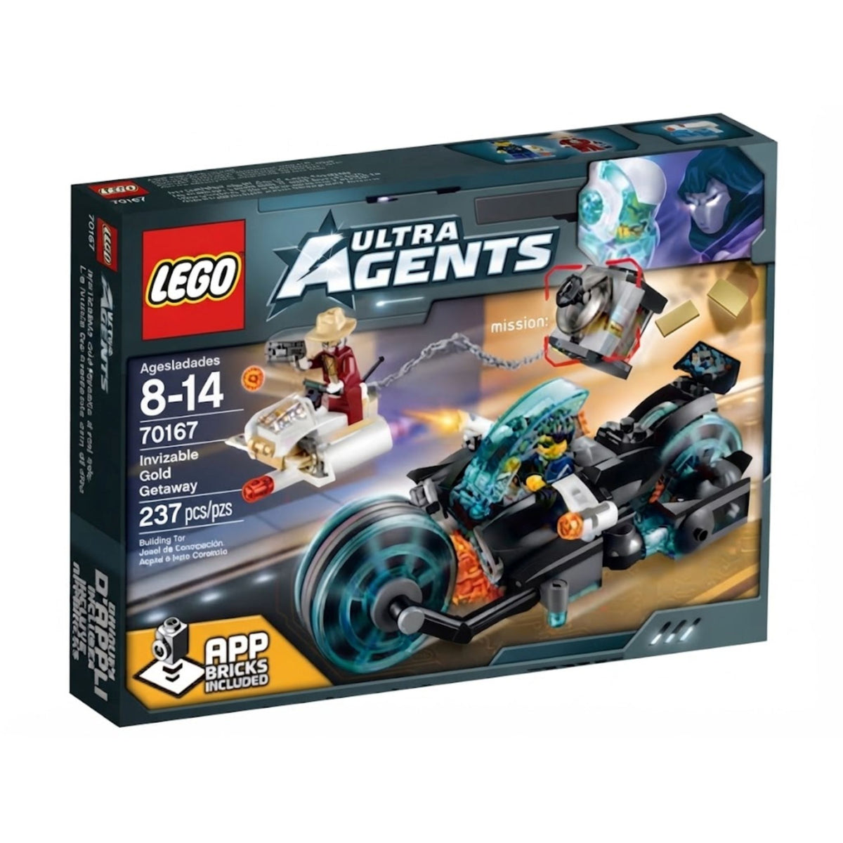 LEGO Ultra Agents Invizable Gold Getaway (70167) — front of box