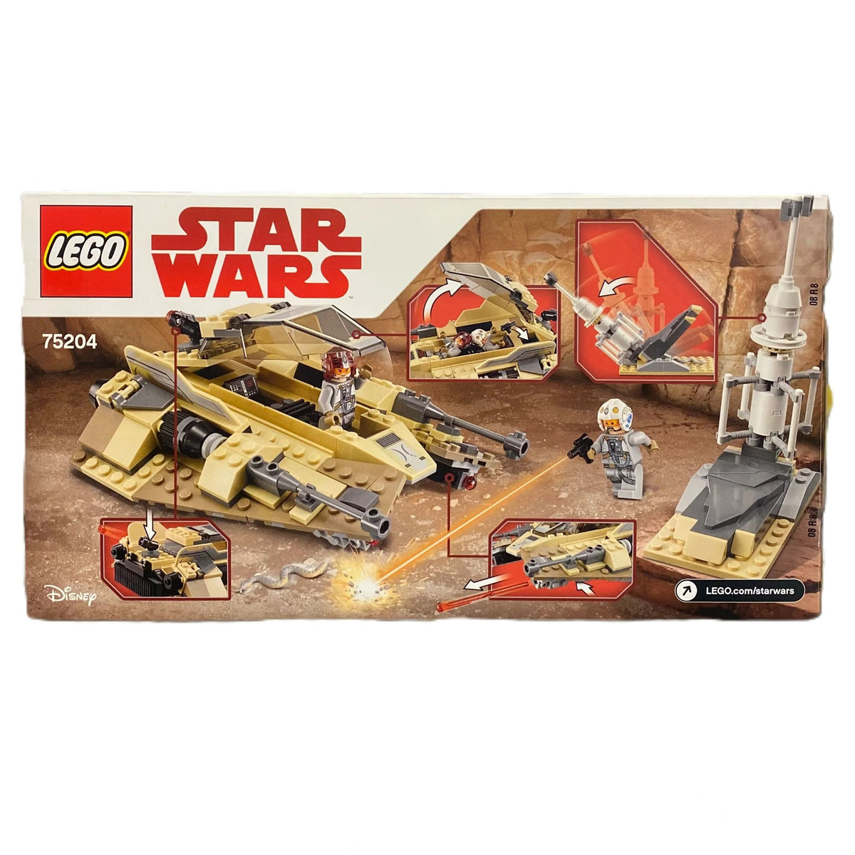 LEGO Star Wars Sandspeeder (75204) — back of box