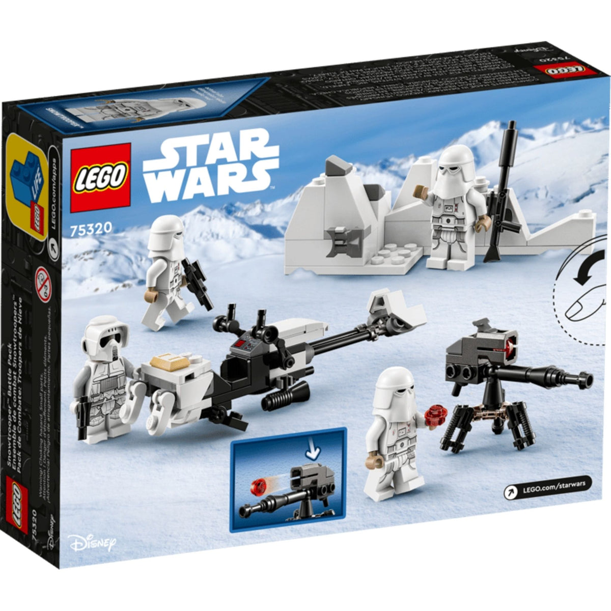 LEGO Star Wars Snowtrooper Battle Pack (75320) — back of box
