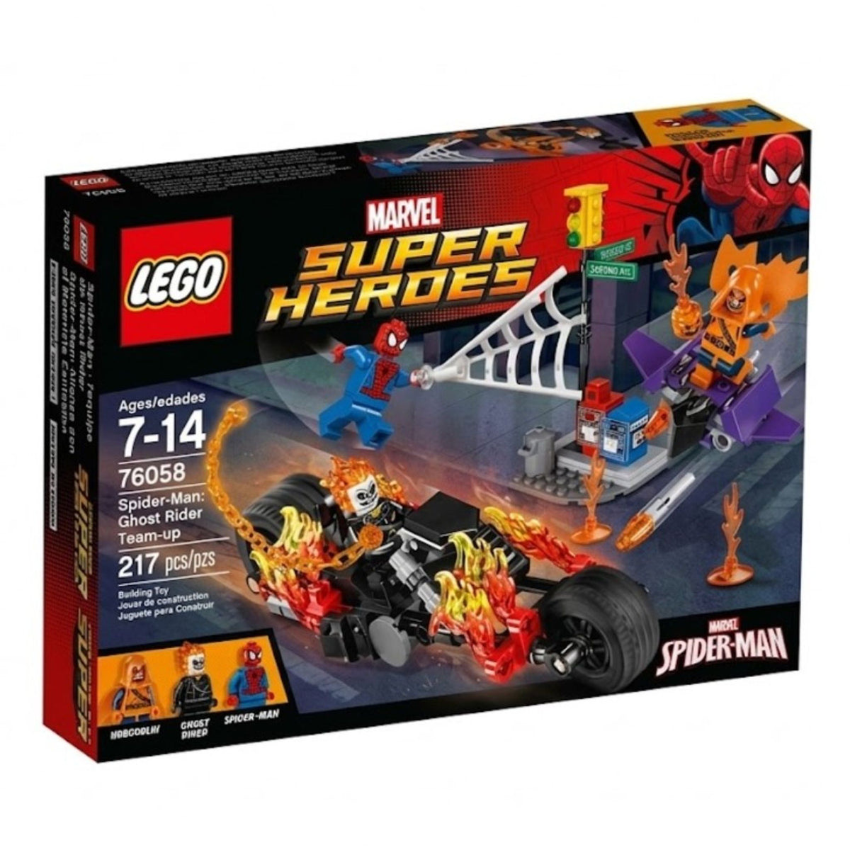 LEGO Marvel Spider-Man: Ghost Rider Team-up (76058) — front of box