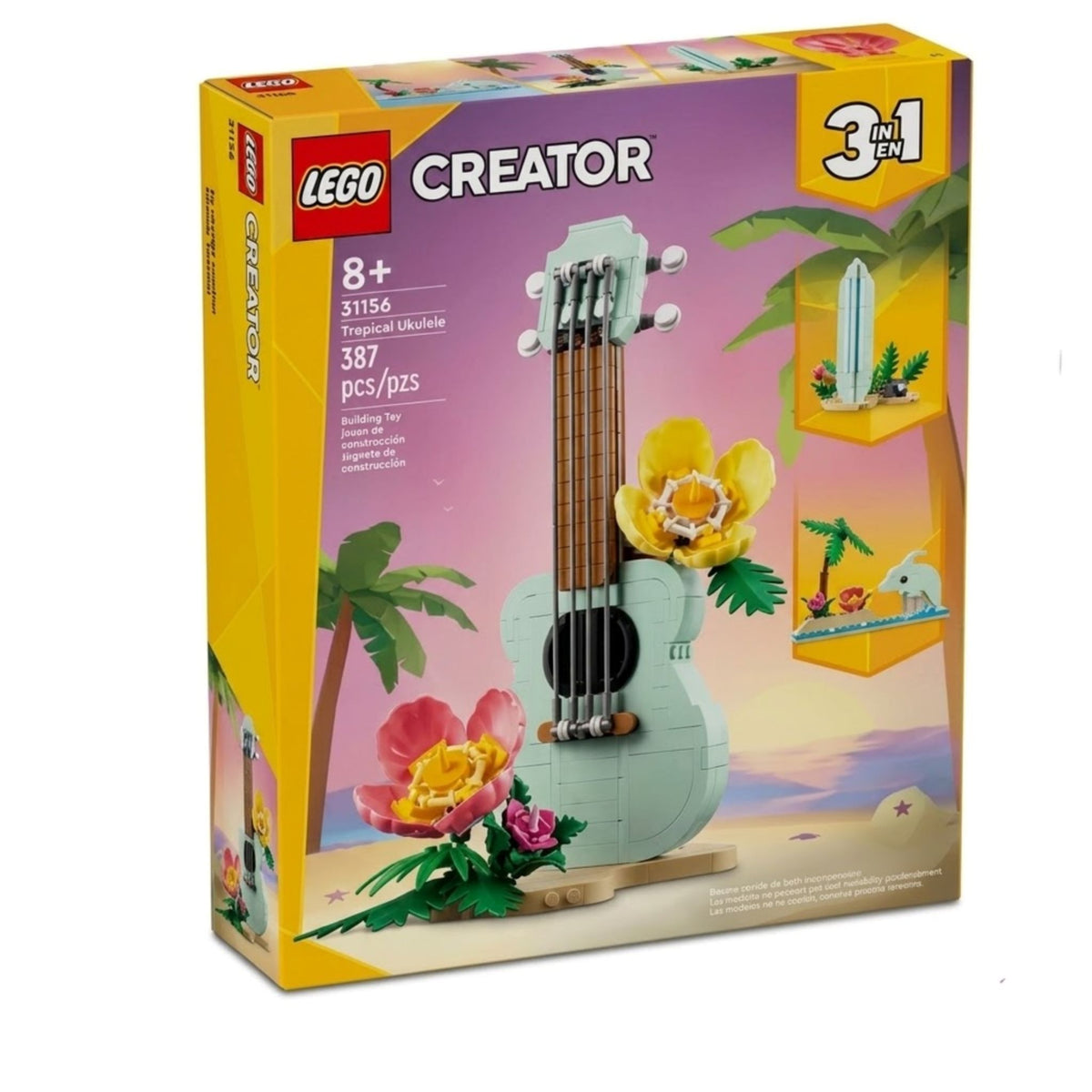 LEGO Creator 3-in-1 Tropical Ukulele (31156) — front of box