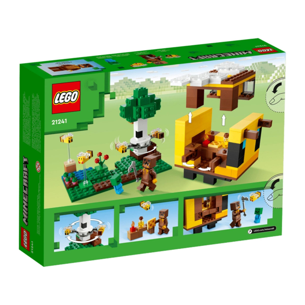 LEGO Minecraft The Bee Cottage (21241) — back of box
